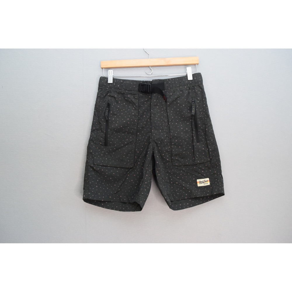 Howler Bros Pedernales Hybrid Shorts 31 Grey Geometric Mens Packable Belted